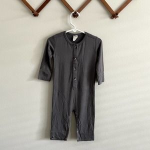 kate quinn grey long sleeve union suit 12-18m